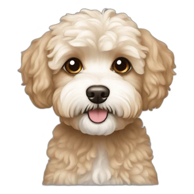 white light brown maltipoo terrier slender sticker
