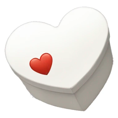 White heart shaped box sticker