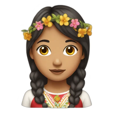 peruvian italian girl sticker