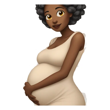 Pretty pregnant black women sticker