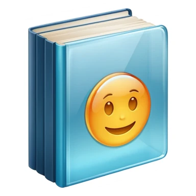 Transparent clear book made of glass sticker