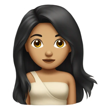 samoan girl with black hair  sticker