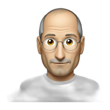 Steve jobs with the first Apple sticker