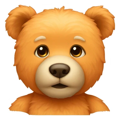 light orange colour teddy bear sticker