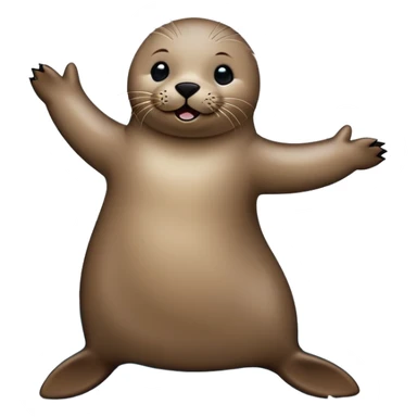 A seal grooves to the beat, dancing joyfully on the ice with flips and twirls! sticker