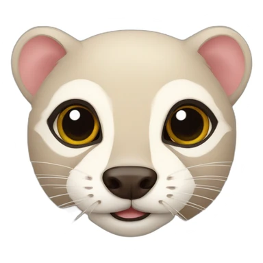 Ferret, its fur marking is a mask across the eyes sticker