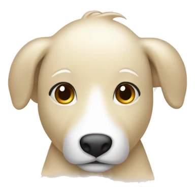 adorable cream colored moodle  sticker