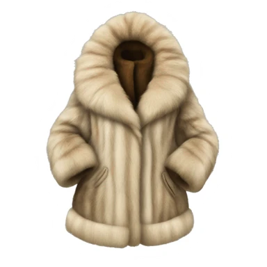 women’s vintage fur coat sticker