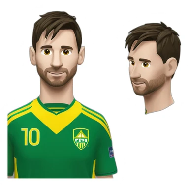 lionel messi porte le maillot du fc nantes sticker
