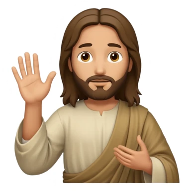 Jesus holding hands out sticker