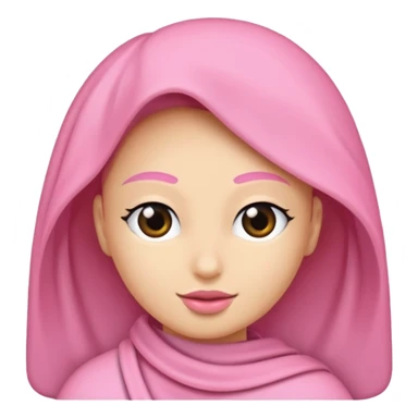 Beyaz kalp ve pembe kurdele sticker