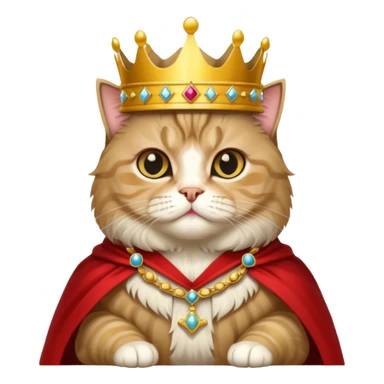 Persian cat tabby with crown king sticker