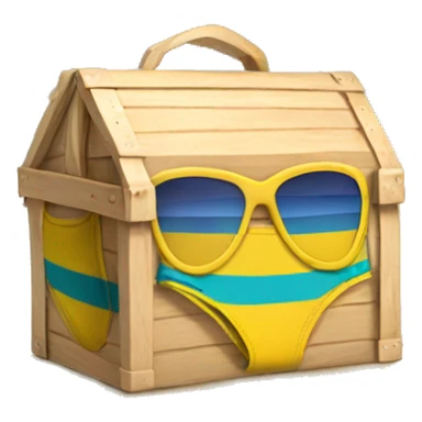 Bikini beach box sticker