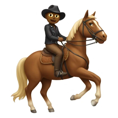 cat riding a horse sticker