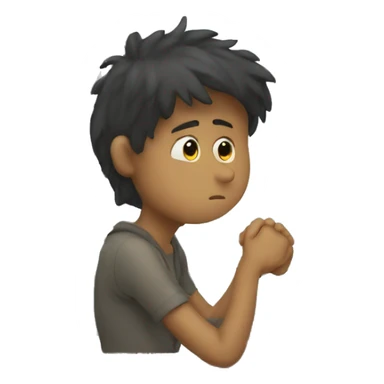 lonely boy staring at window sticker