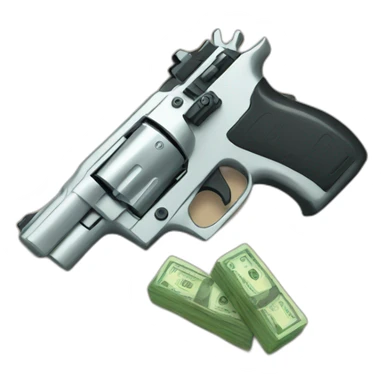 money gun sticker