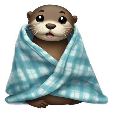 Otter in a blanket sticker