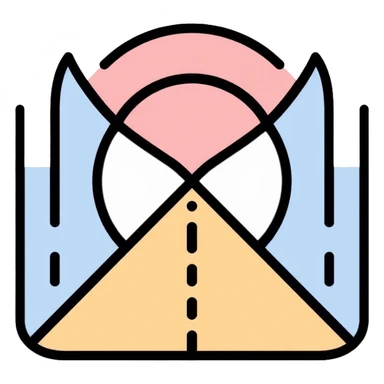 teleportation portal icon with geometric design sticker