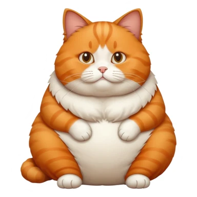 a very fat cat is sitting sticker