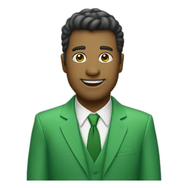 green synchronized icon sticker