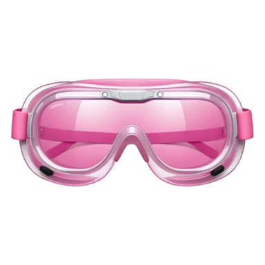 protective goggles with pink polarized lenses, adjustable headband sticker