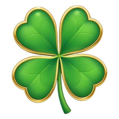 Lucky clover charm – green four-leaf clover. sticker