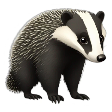 prickly badger sticker