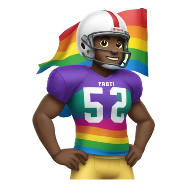 Gay football player sticker