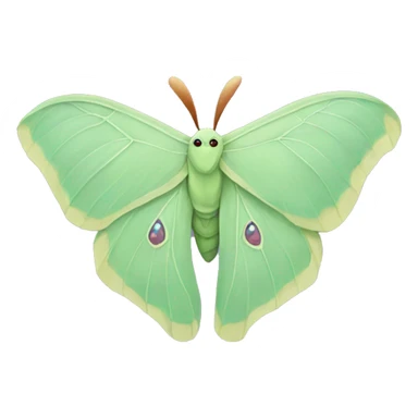 Luna moth wearing a bow  sticker