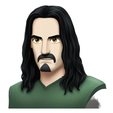 Peter Steele long hair no beard  sticker