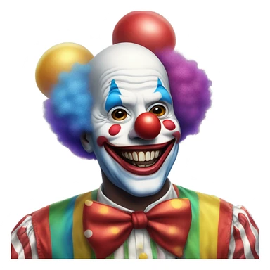 Biden having fun at a clown party wearing clown makeup and big shoes sticker