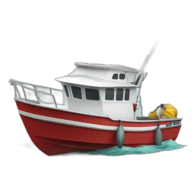 T-deck fishing boat sticker