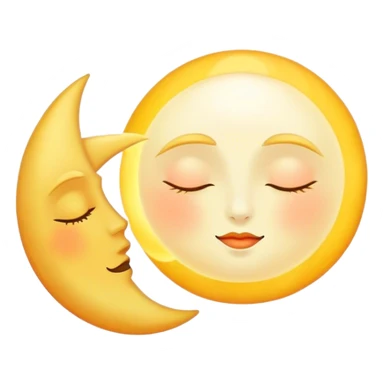 The sun kissing the moon  sticker