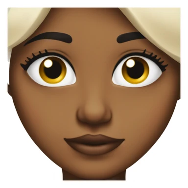 Girl with long eyelashes kissy face sticker