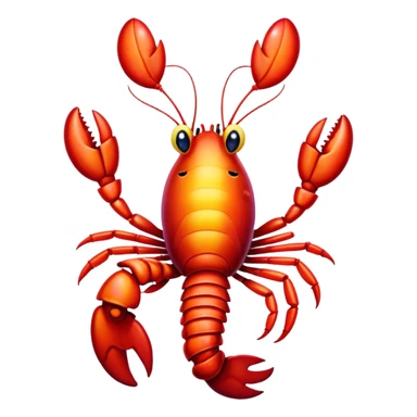 Clown lobster sticker