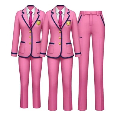 pink academia uniform with pants sticker
