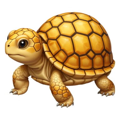 A young very small yellow tortoise sticker