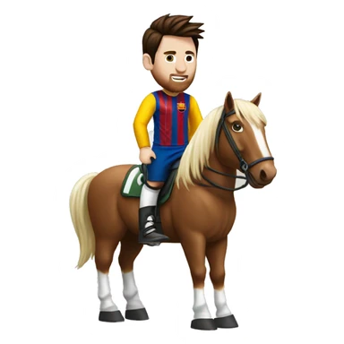 Messi on the horse  sticker