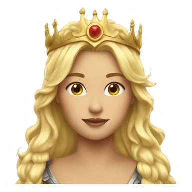 blond Valkyrie with a crown sticker