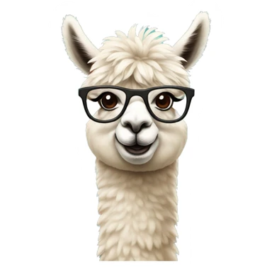 Alpaca with glasses sticker