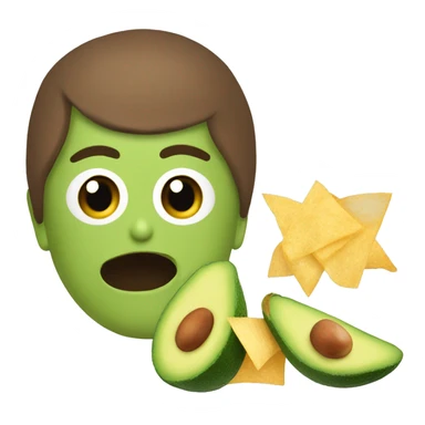 Guacamole bowl with no eyes, tortilla chipS sticker