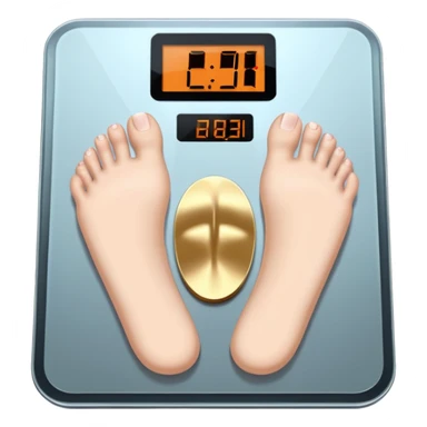 feet on digital scales sticker