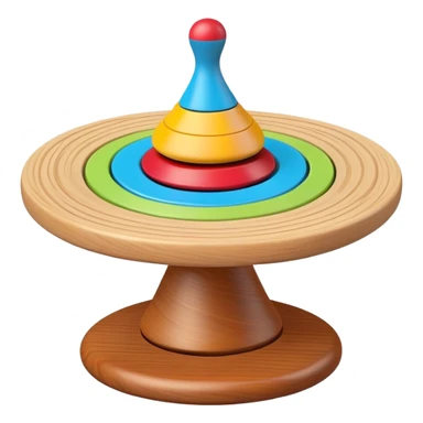 spinning top toy with swirling motion lines, fun and dynamic sticker