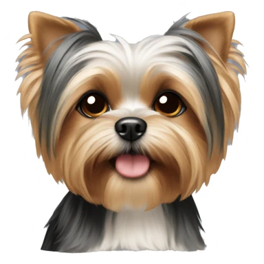 Yorkie with shi tzu sticker