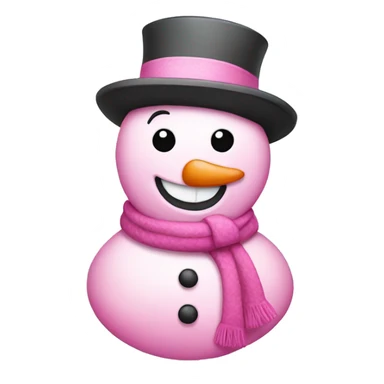 pink snowman  sticker