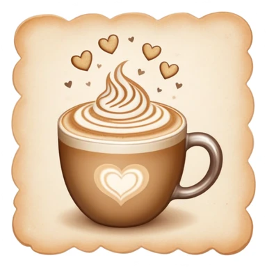 "Cute number 0 made from a latte ring stain on parchment paper, soft coffee tones, aesthetic doodle style, pastel background, sparkles and hearts, cozy coffee shop vibe"

 sticker