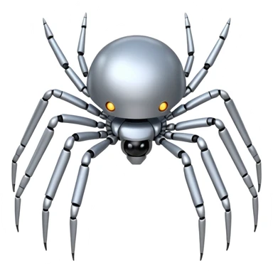 completely symetrical 4 legged robot. center square with spider leg extending from each corner sticker