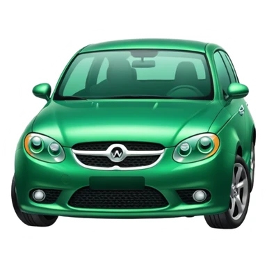 Coche verde de whatsapp sticker