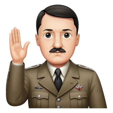 Hitler con la mano alzata sticker