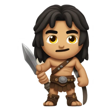 conan the barbarian with thumbs up pose sticker
